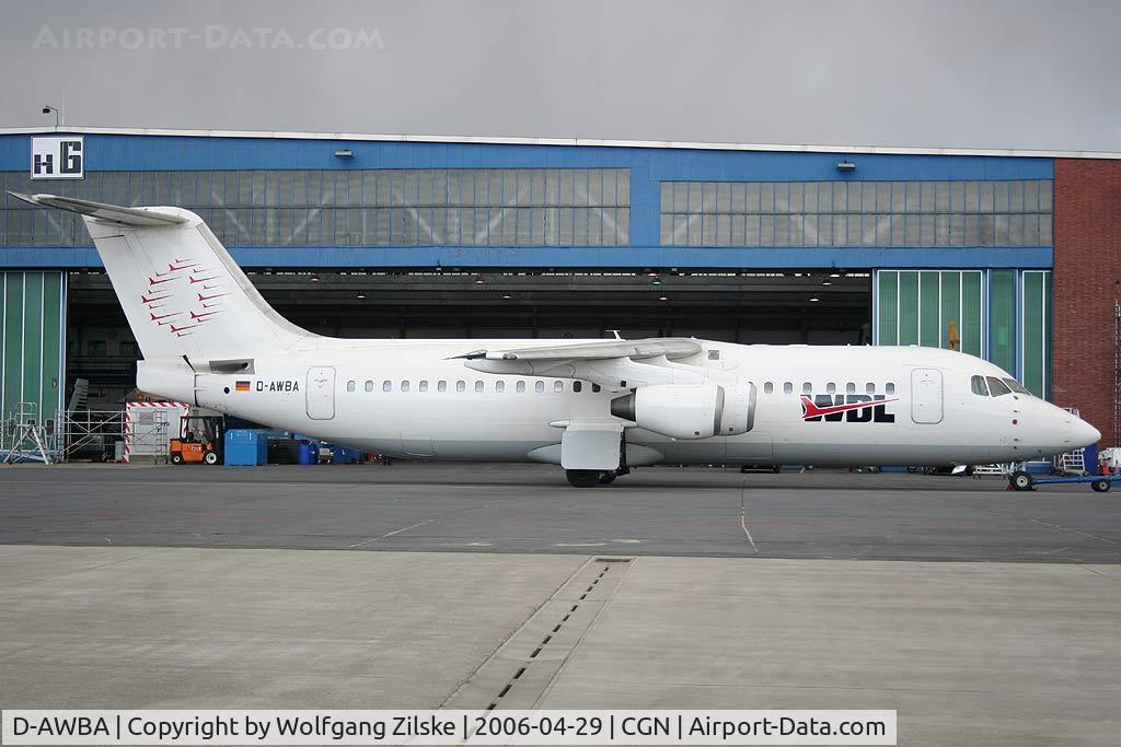 D-AWBA, 1989 British Aerospace BAe.146-300 C/N E3134, Based at CGN