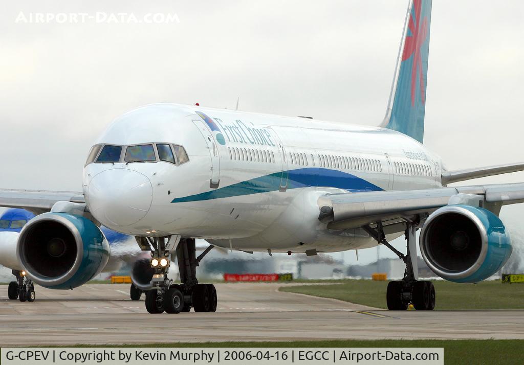 G-CPEV, 1999 Boeing 757-236 C/N 29943, Turning on to the active 24L.