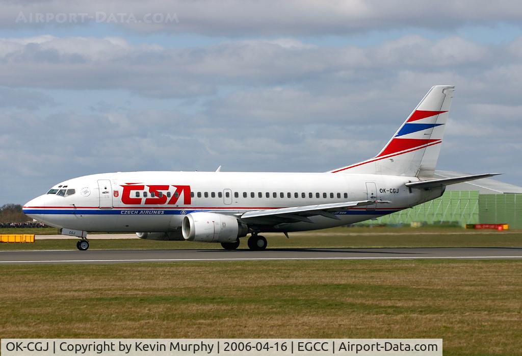 OK-CGJ, 1997 Boeing 737-500 C/N 28470, Czech 737 dashing down 24L.