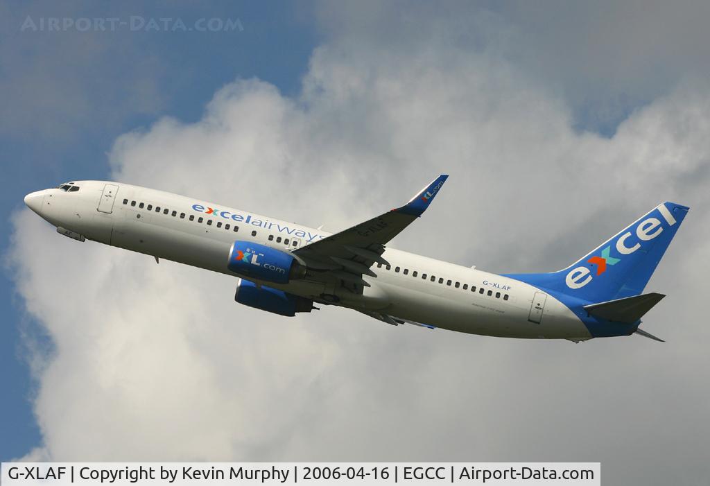 G-XLAF, 2002 Boeing 737-86N C/N 29883, Showing off its new winglets.
