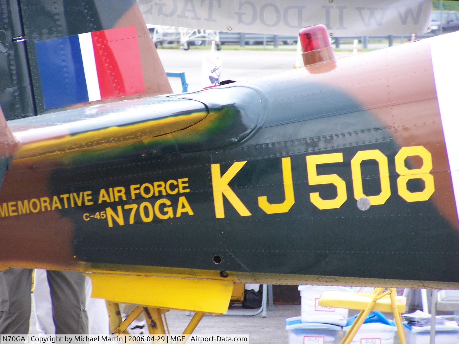N70GA, 1946 Beech D18S C/N A-177, Tail Numbers