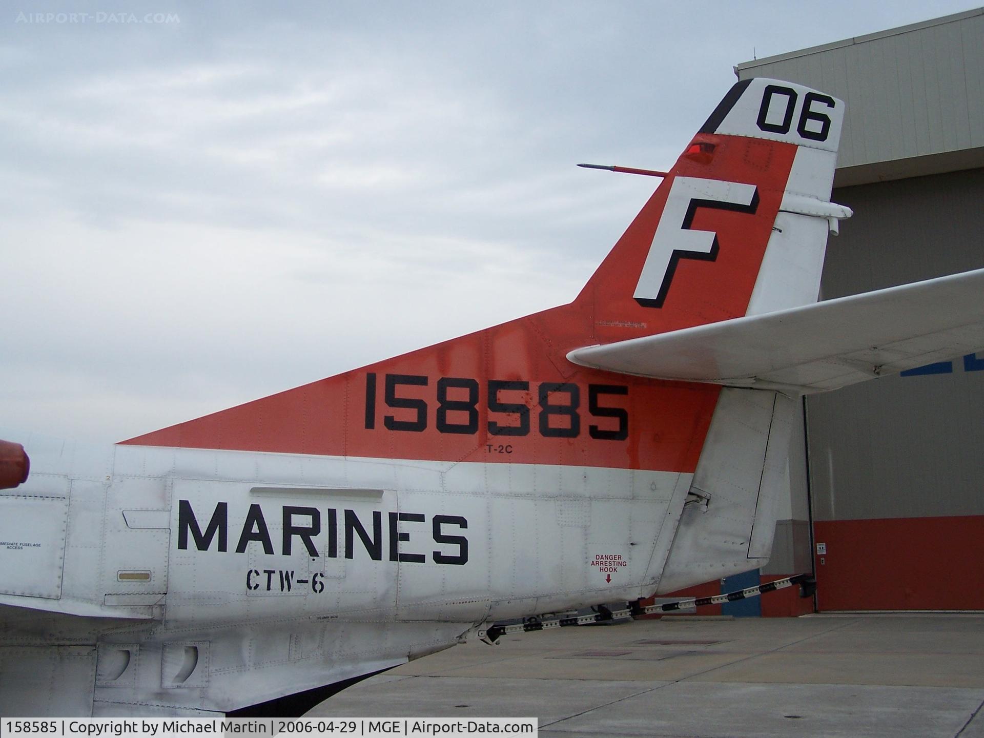 158585, Rockwell T-2C Buckeye C/N 346-11, Tail Numbers