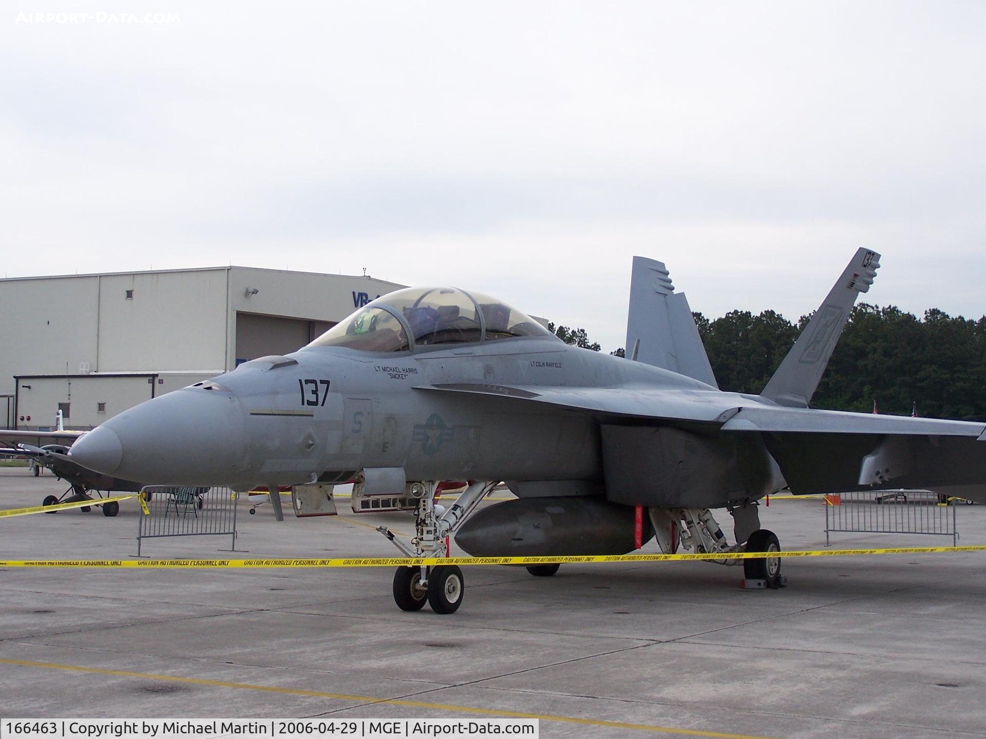 166463, Boeing F/A-18F Super Hornet C/N F098, On Display @ NAS Atlanta Air Show