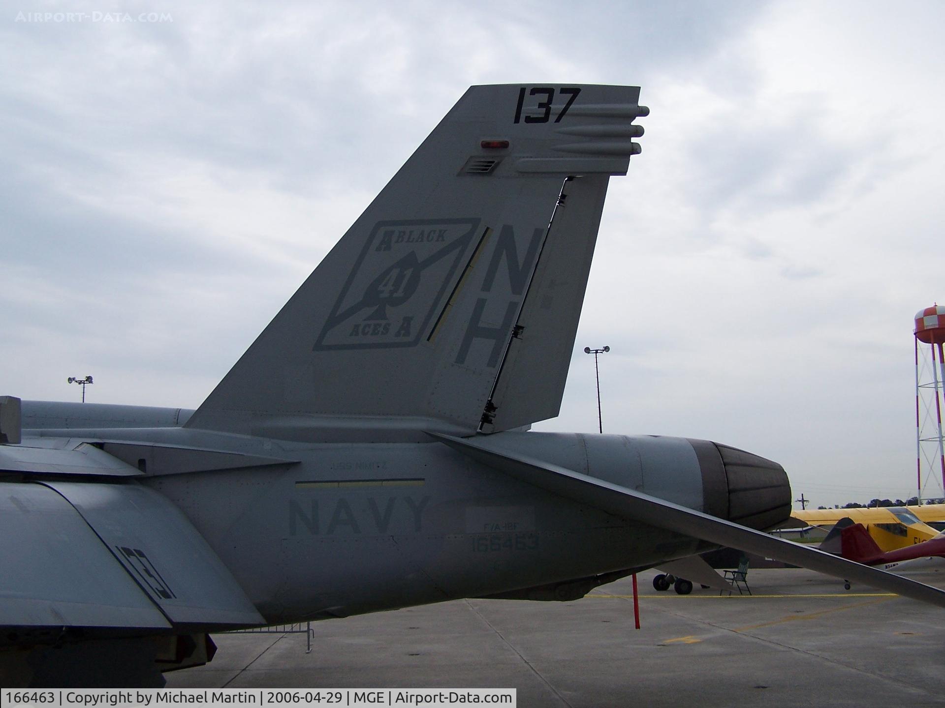 166463, Boeing F/A-18F Super Hornet C/N F098, VFA-41 Black Aces Tail Art