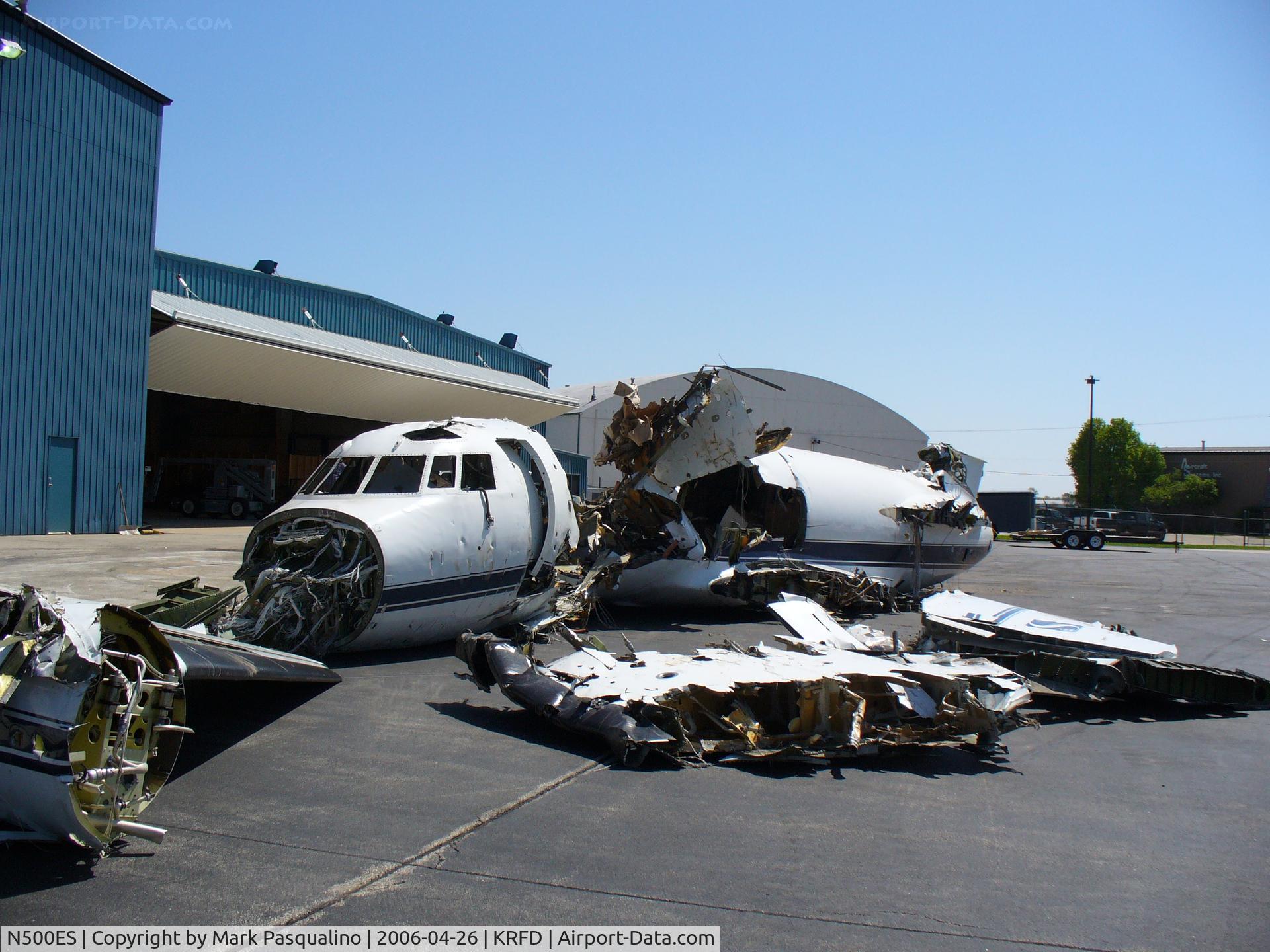 N500ES, 1966 Lockheed L-1329 Jetstar 731 C/N 5075, Jetstar  cut up at KRFD