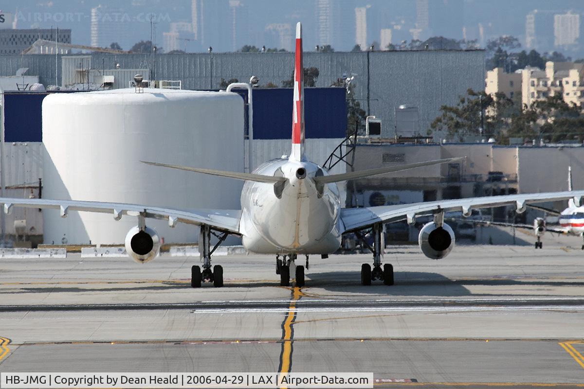 HB-JMG, 2003 Airbus A340-313 C/N 562, Swiss International Airlines HB-JMG (FLT SWR40) on Taxiway Tango after crossing RWY 25R.