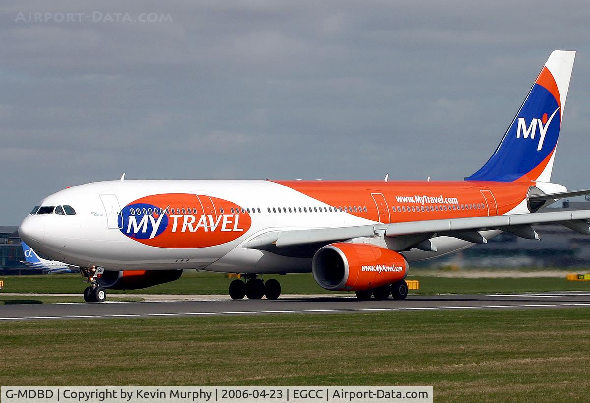 G-MDBD, 1999 Airbus A330-243 C/N 266, My Travels A.330 taking off from 24L.