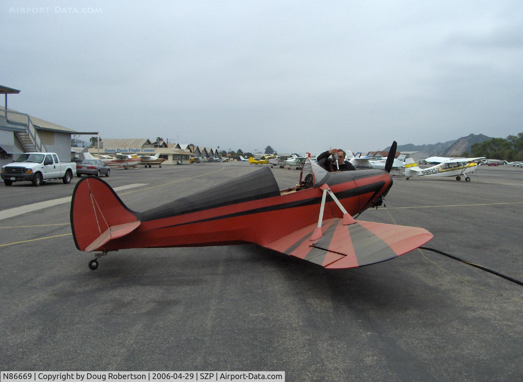 N86669, 1962 Stits SA-3A Playboy C/N P-706, 1962 Stits PLAYBOY SA-3A, Continental C75 75 Hp per owner, refueling fuselage tank, see more comments by Playboy's Dad-original constructor from plans over 3 years