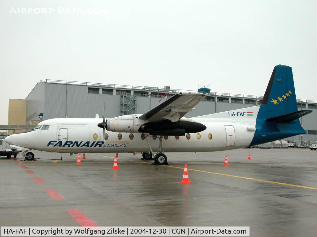 HA-FAF, 1982 Fokker F-27-500 Friendship C/N 10632, freighter