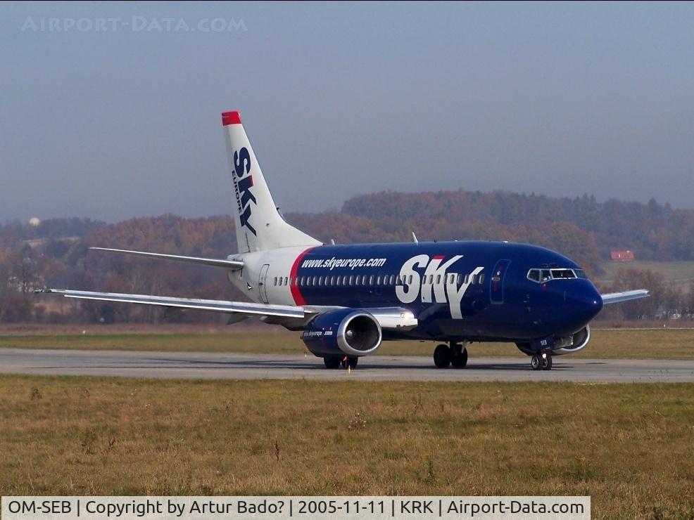 OM-SEB, 1992 Boeing 737-5Y0 C/N 25191, Sky Europe - taxing via F