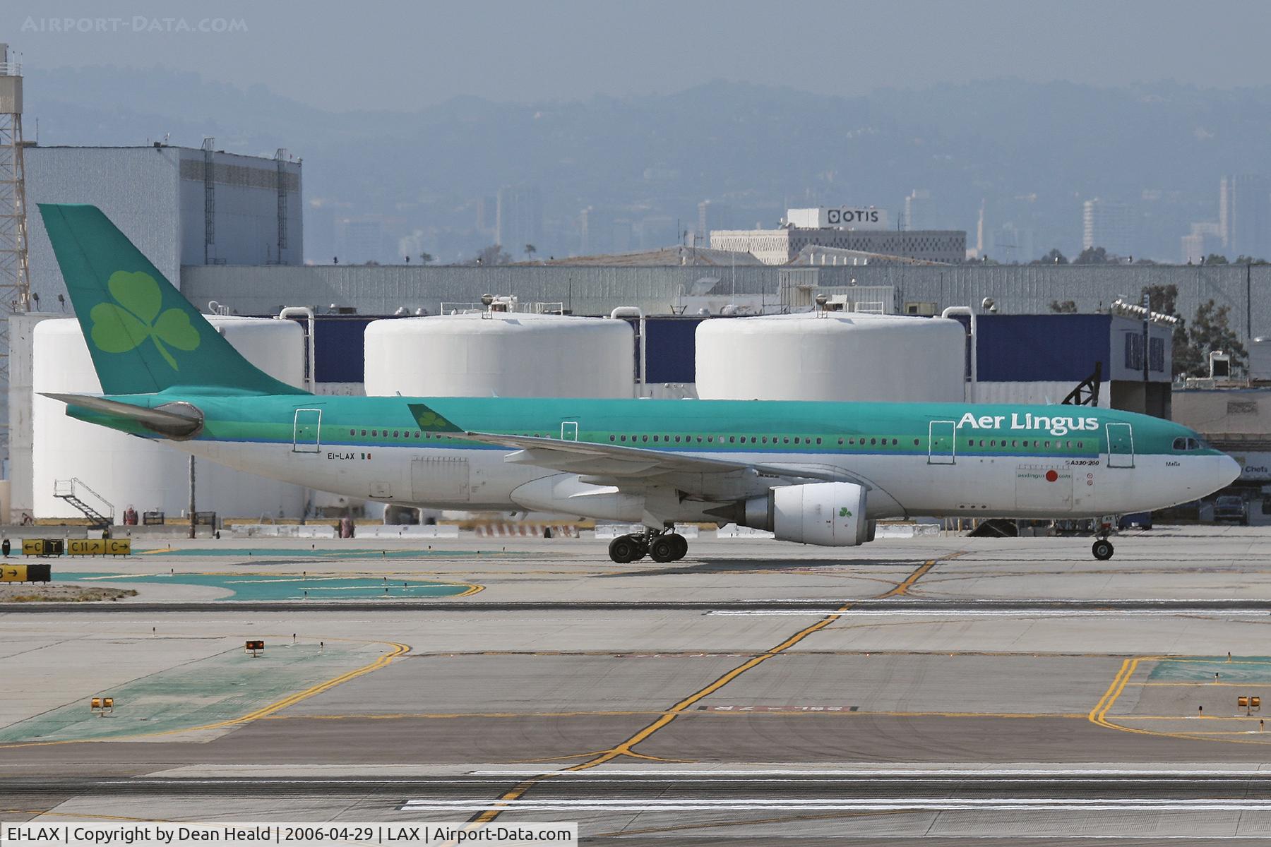 EI-LAX, 1999 Airbus A330-202 C/N 269, Aer Lingus EI-LAX EI-LAX (FLT EIN145) taxiing to the gate after arriving on the North Complex from Dublin (EIDW), Ireland.