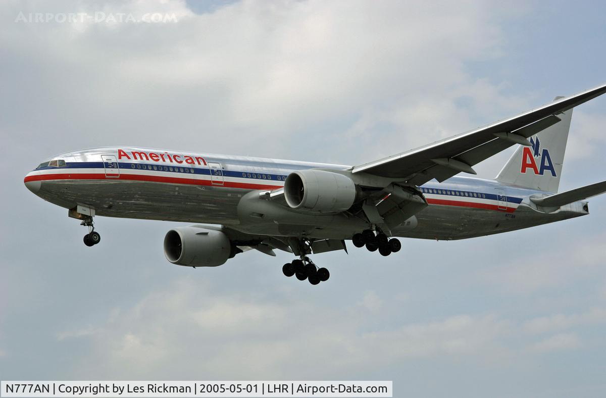 N777AN, 1999 Boeing 777-223 C/N 29585, Boeing 777 223ER