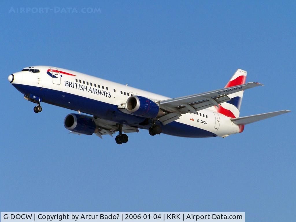 G-DOCW, 1992 Boeing 737-436 C/N 25856, British Airways - Boeing 737-436 - landing on rwy 25
