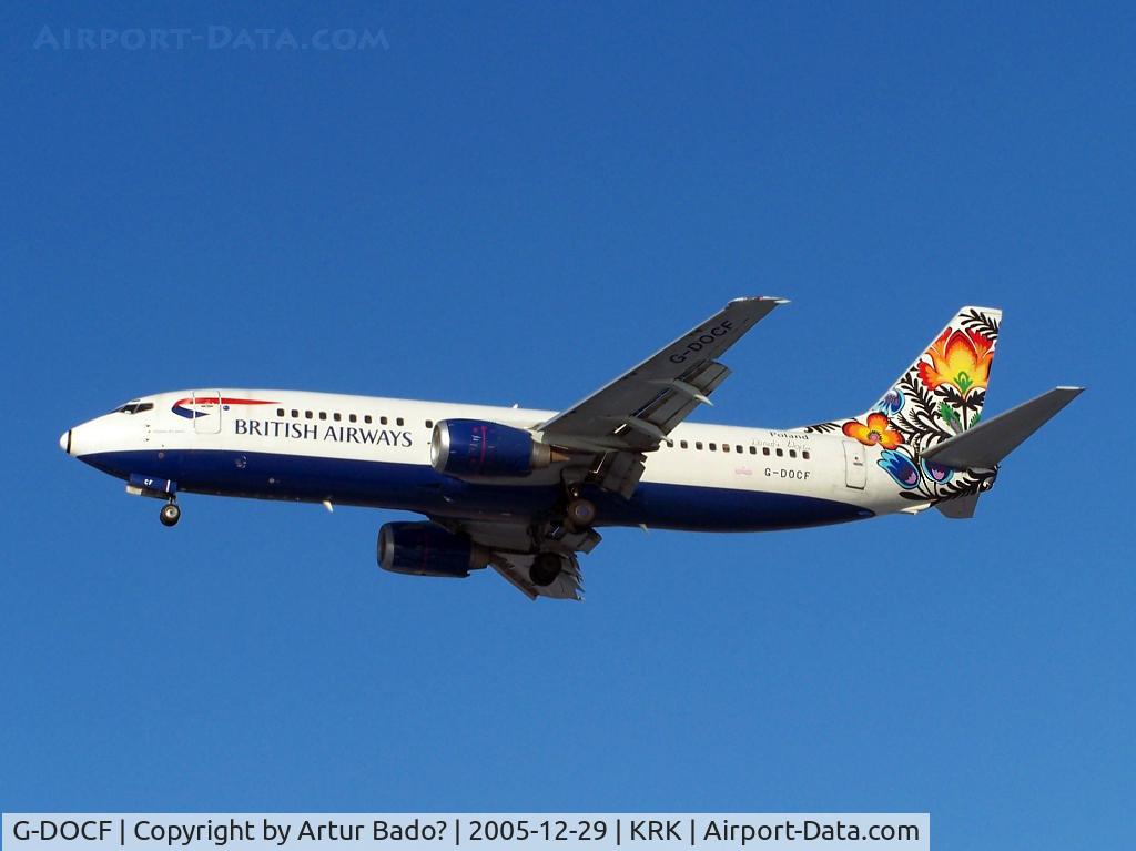 G-DOCF, 1991 Boeing 737-436 C/N 25407, British Airways - landing on rwy 25