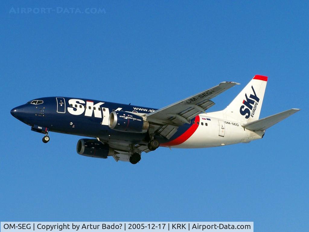 OM-SEG, 1992 Boeing 737-5Y0 C/N 25289, Sky Europe - Boeing 737-500