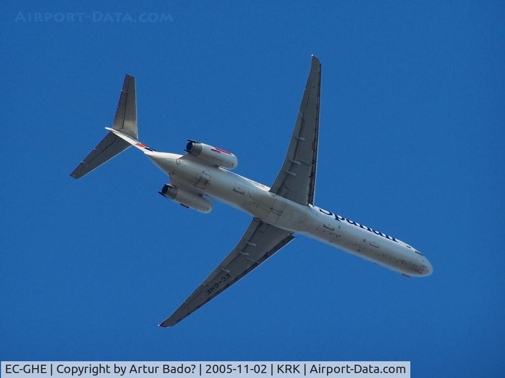 EC-GHE, 1986 McDonnell Douglas MD-83 (DC-9-83) C/N 49398, SPANAIR - McDonnell Douglas MD-83 (DC-9-83)