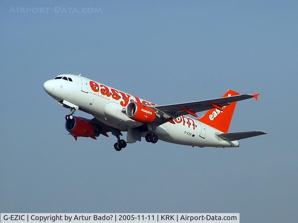 G-EZIC, 2005 Airbus A319-111 C/N 2436, Easy Jet - after departure rwy 25