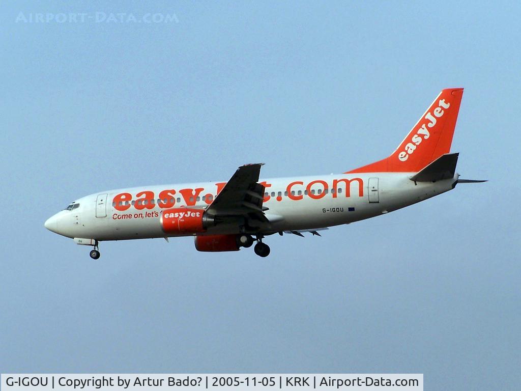 G-IGOU, 1994 Boeing 737-3L9 C/N 27337, Easy Jet - landing on rwy 25