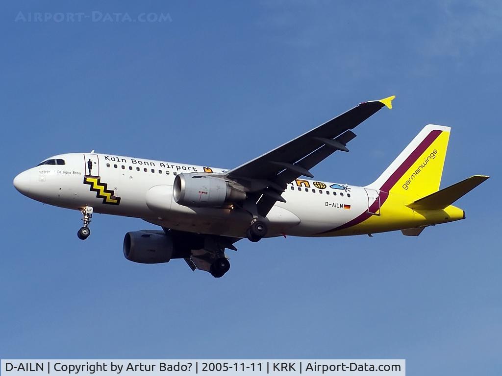 D-AILN, 1997 Airbus A319-114 C/N 700, Germanwings - landing on rwy 25
