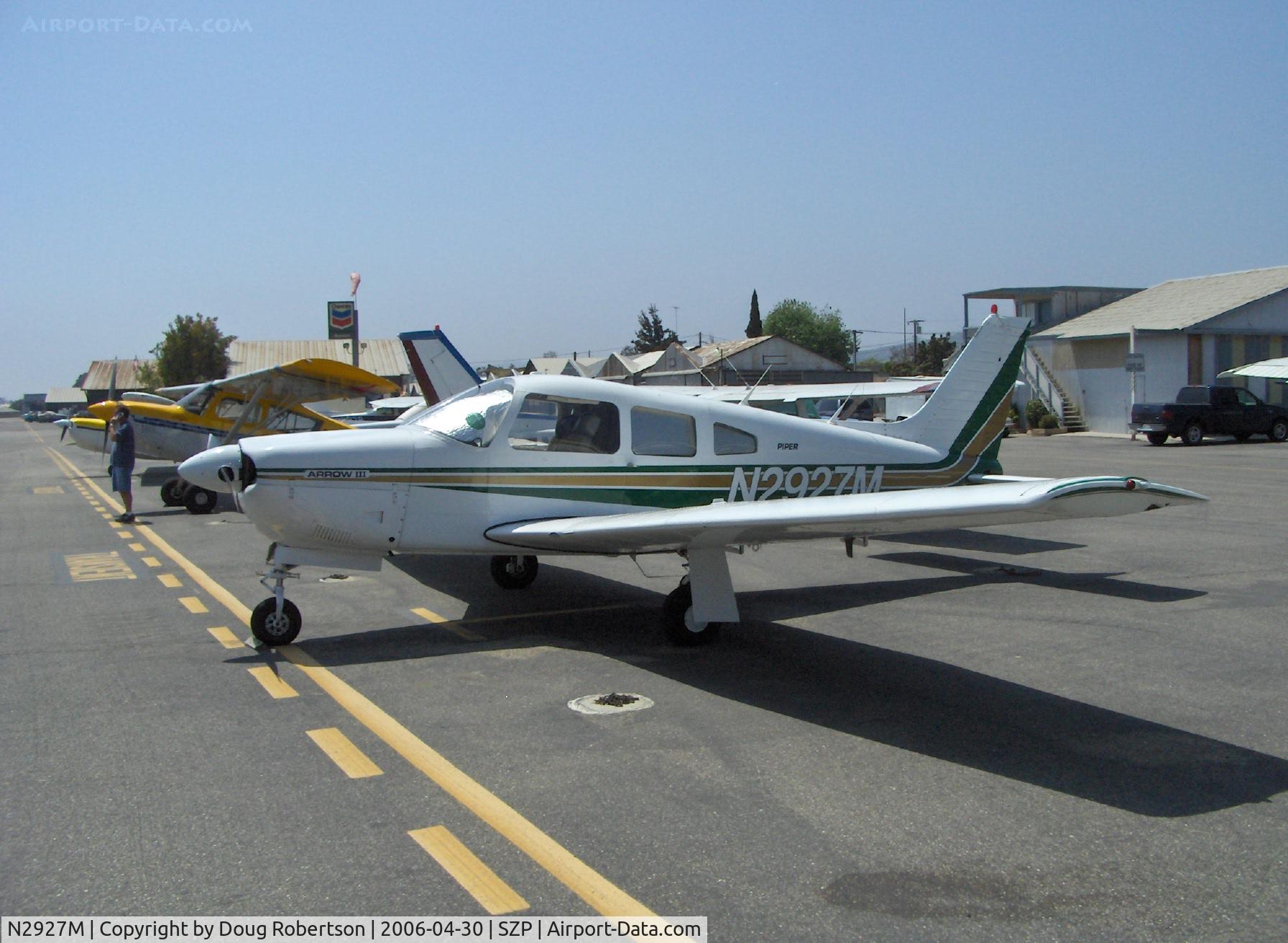 N2927M, 1977 Piper PA-28R-201 Cherokee Arrow III C/N 28R-7837106, 1977 Piper PA-28R-201 ARROW III, Lycoming IO-360-C1C 200 Hp, tapered long wing, 72 gallons