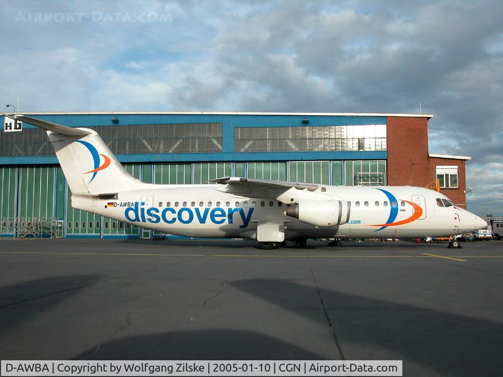 D-AWBA, 1989 British Aerospace BAe.146-300 C/N E3134, short livery