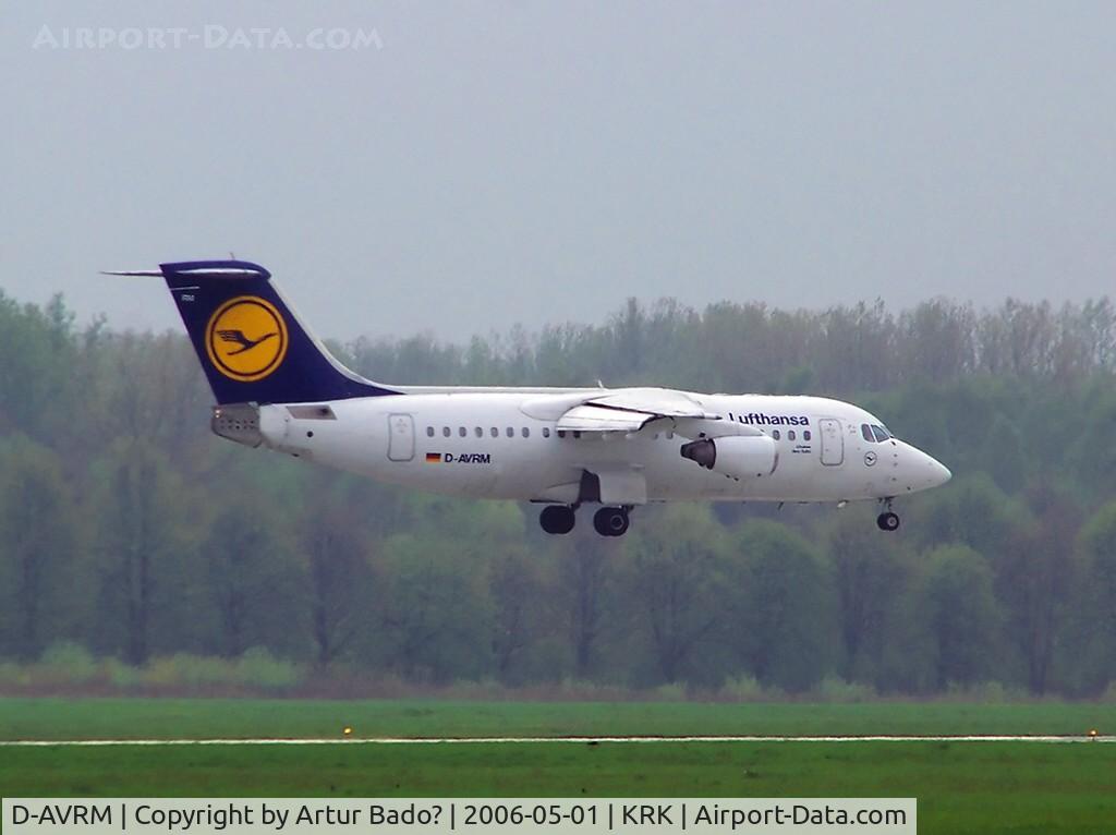 D-AVRM, 1996 British Aerospace Avro 146-RJ85 C/N E.2288, Lufthansa - landing on rwy 25