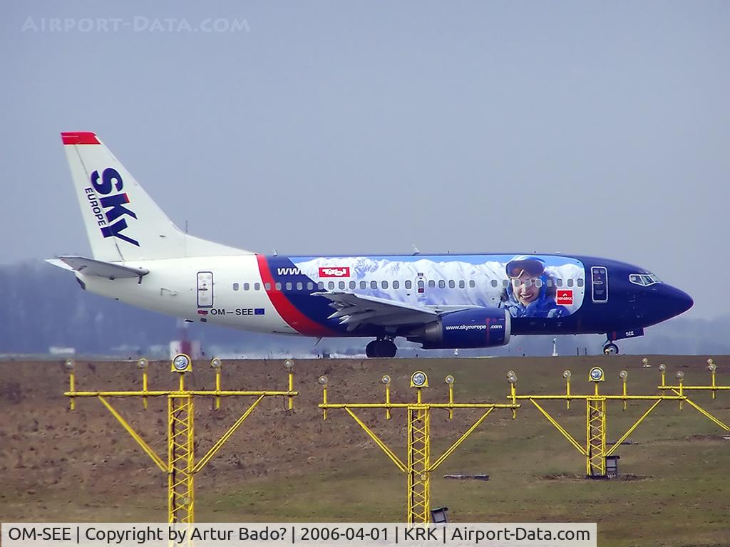 OM-SEE, 1992 Boeing 737-53C C/N 24827, Sky Europe - holding point rwy 25
