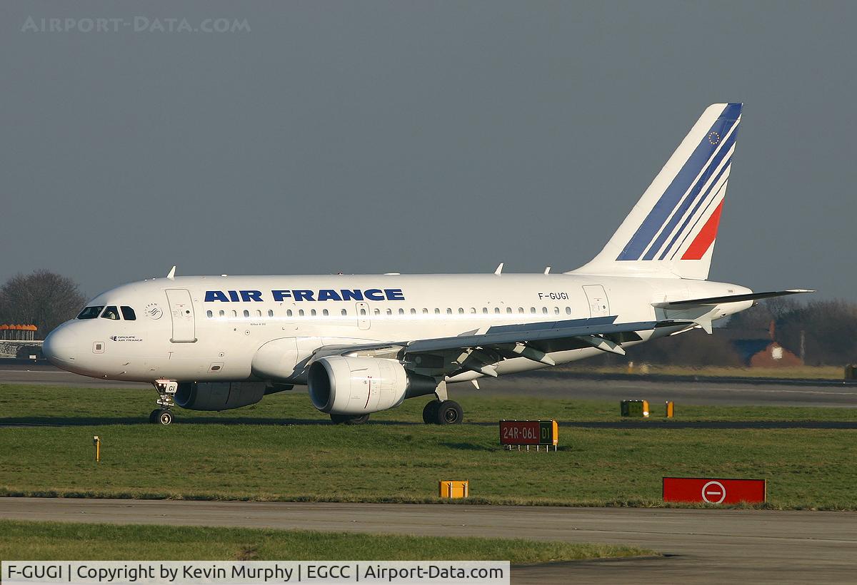 F-GUGI, 2004 Airbus A318-111 C/N 2350, Air France baby bus arriving at MAN.