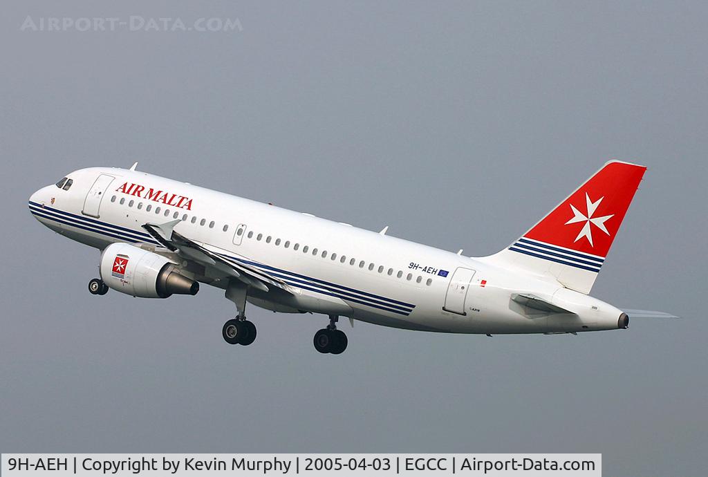 9H-AEH, 2004 Airbus A319-111 C/N 2122, Leaving 24L.