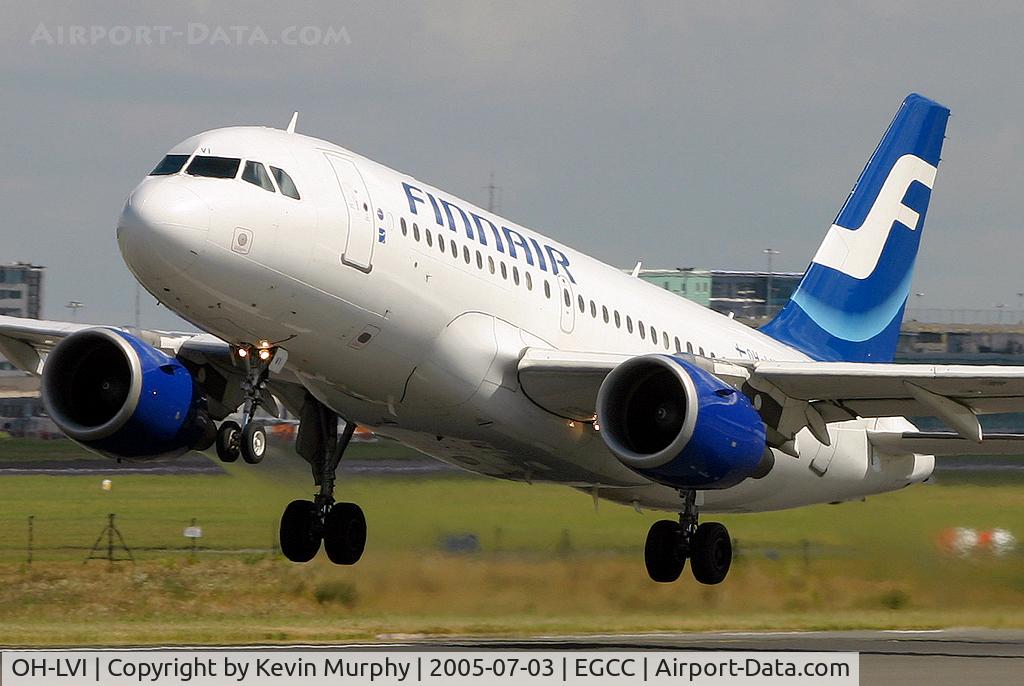 OH-LVI, 2000 Airbus A319-112 C/N 1364, Close up on take off from 24L.