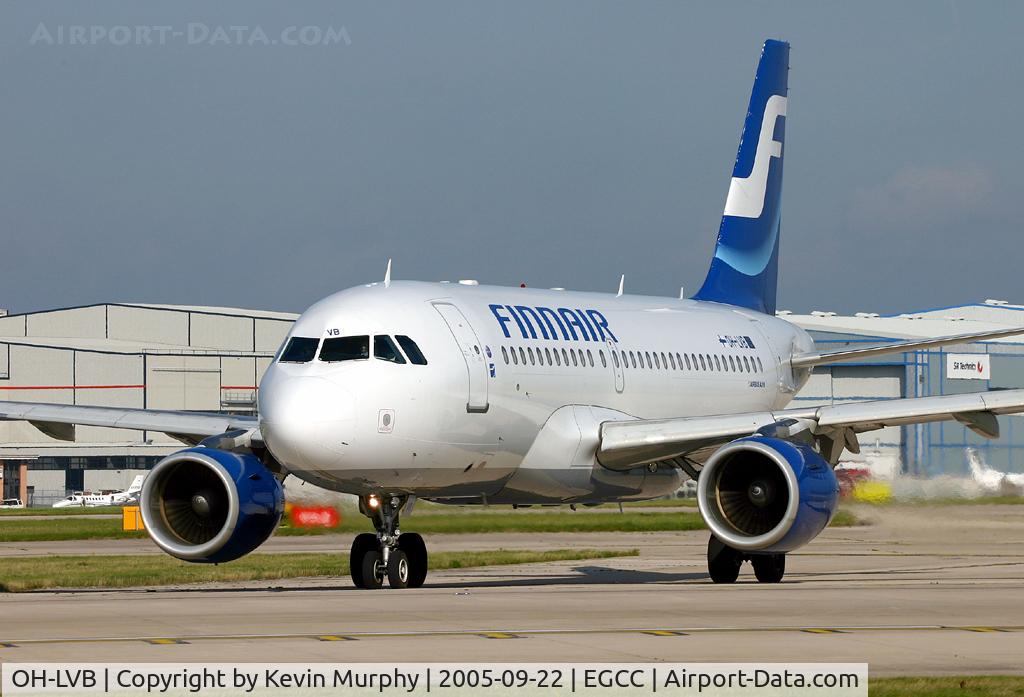 OH-LVB, 1999 Airbus A319-112 C/N 1107, Arriving at the threshold of 24L.