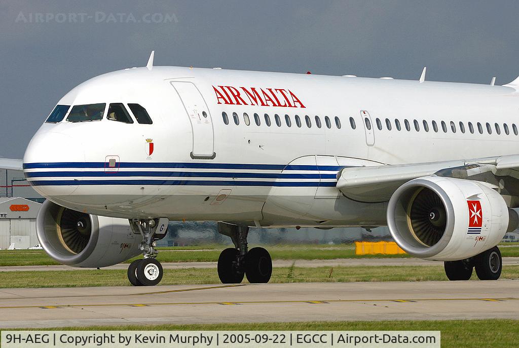 9H-AEG, 2003 Airbus A319-112 C/N 2113, Arriving at the threshold of 24L.
