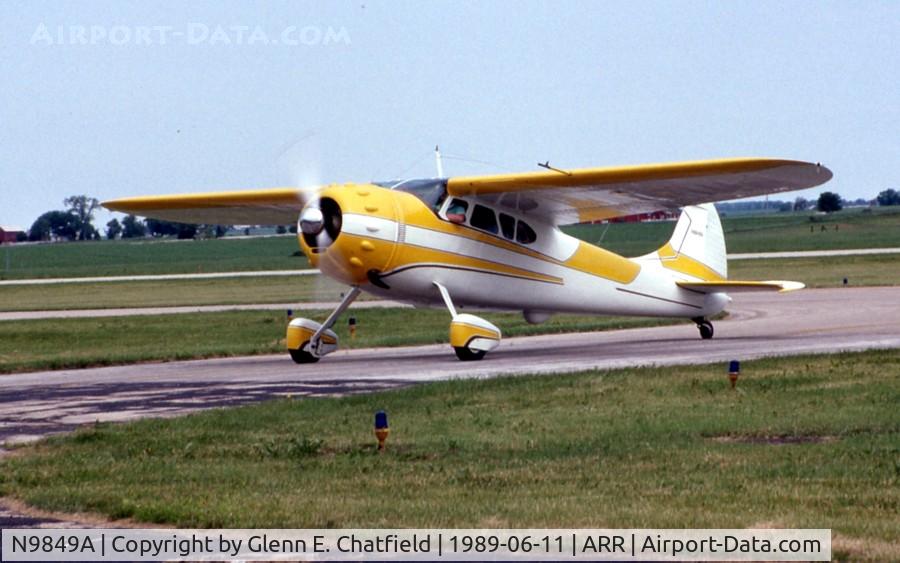 N9849A, 1950 Cessna 195A C/N 7560, In for an open house at the airport