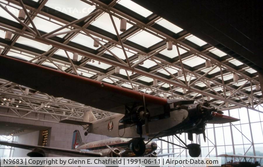 N9683, 1929 Ford 5-AT-B Tri-Motor C/N 39, Hanging at the National Air and Space Museum