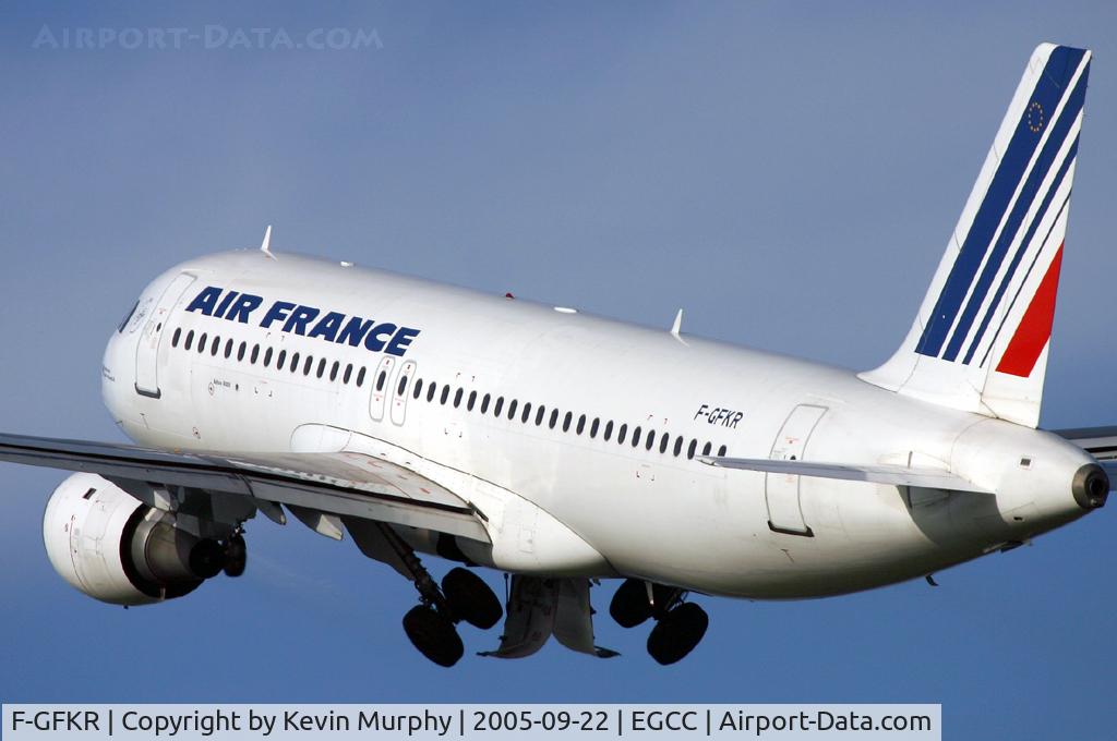 F-GFKR, 1991 Airbus A320-211 C/N 0186, Air France Airbus jetting out of MAN's 24L.