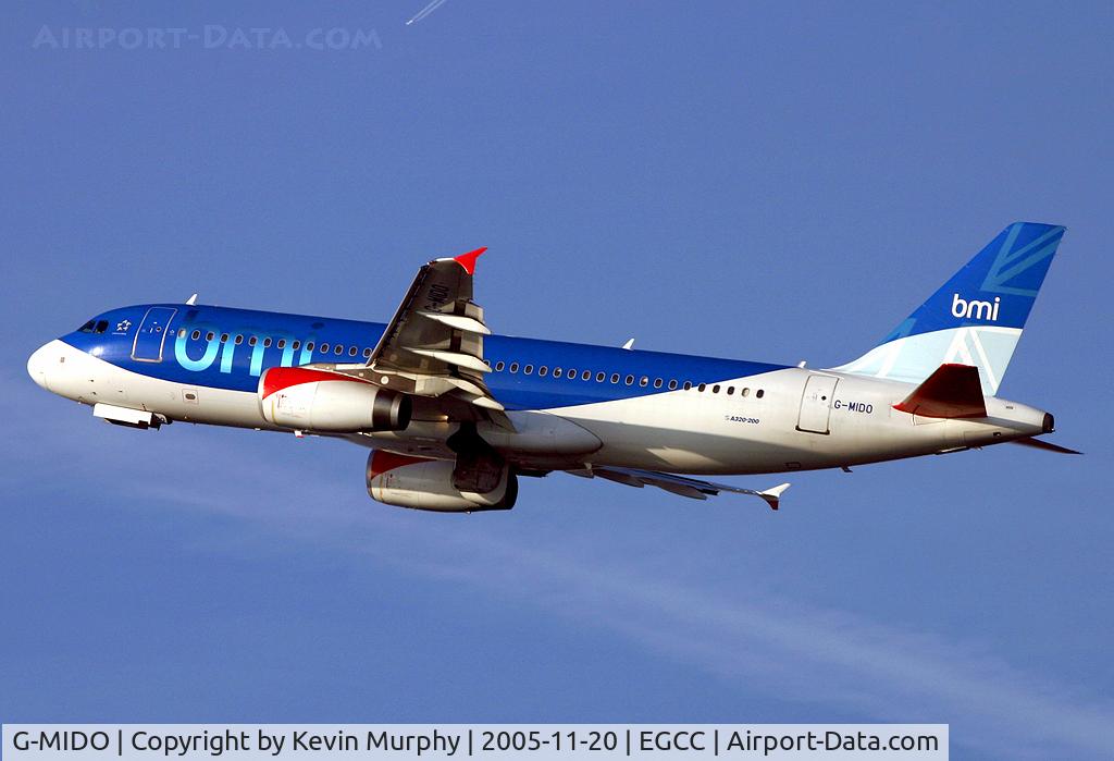 G-MIDO, 2002 Airbus A320-232 C/N 1987, Take off from 24L.
