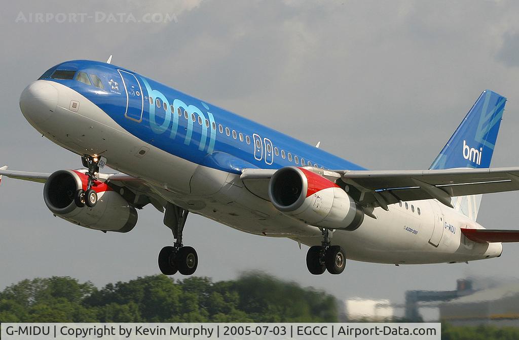 G-MIDU, 2001 Airbus A320-232 C/N 1407, Blast off from 24L.