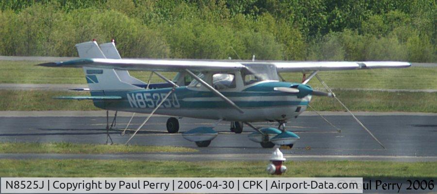 N8525J, 1967 Cessna 150G C/N 15066425, The quiet yet surprisingly full ramp at the Regional Airport, with all the usual suspects