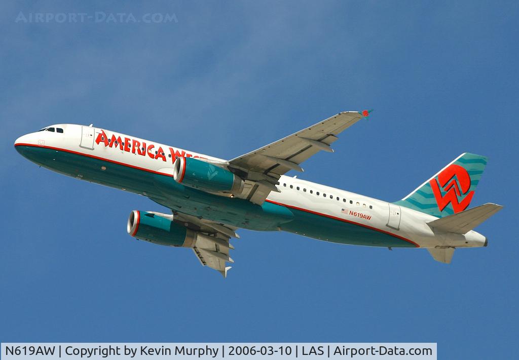 N619AW, 1995 Airbus A320-232 C/N 527, Great looking livery, sadly soon to be gone.