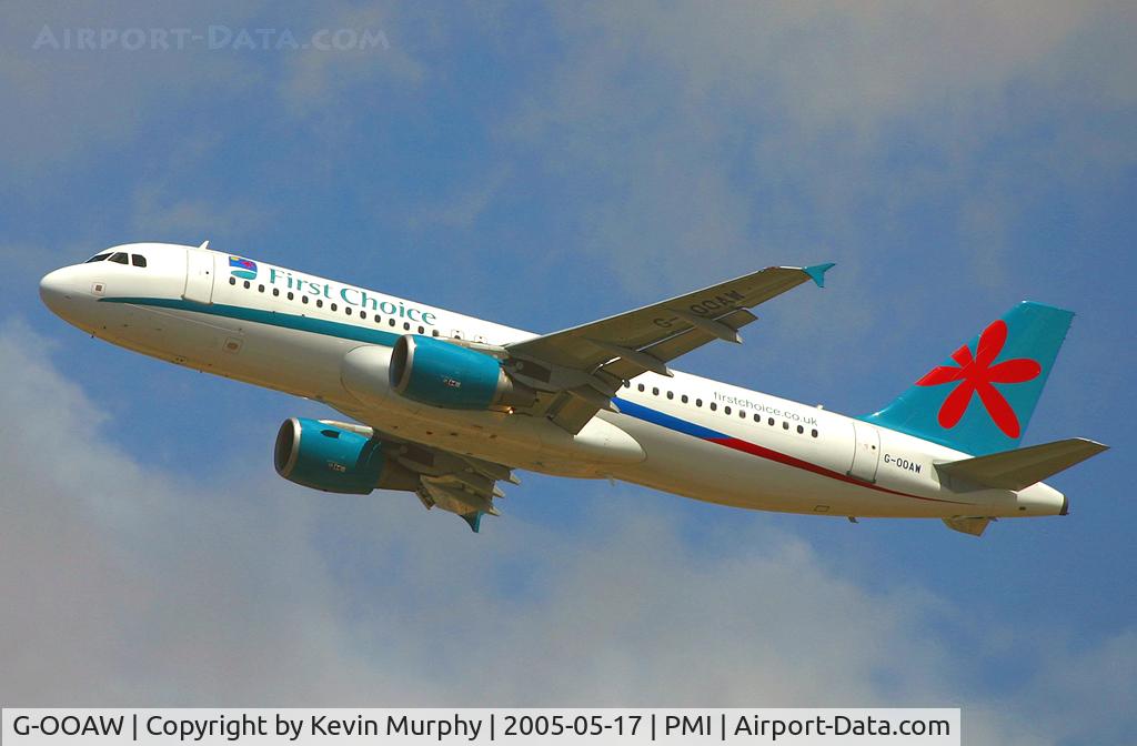 G-OOAW, 2002 Airbus A320-214 C/N 1777, Deprting Palma, Mallorca.
