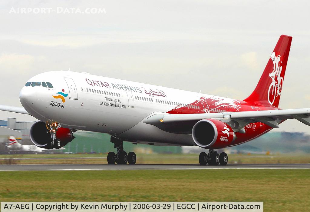 A7-AEG, 2006 Airbus A330-302 C/N 734, Sport logo jet from Qatar Airways.