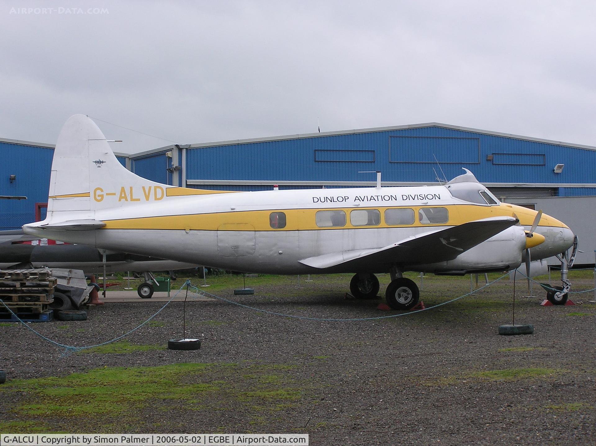 G-ALCU, De Havilland DH-104 Dove 2 C/N 04022, DH104 Dove at Midland Air Museum painted as G-ALVD
