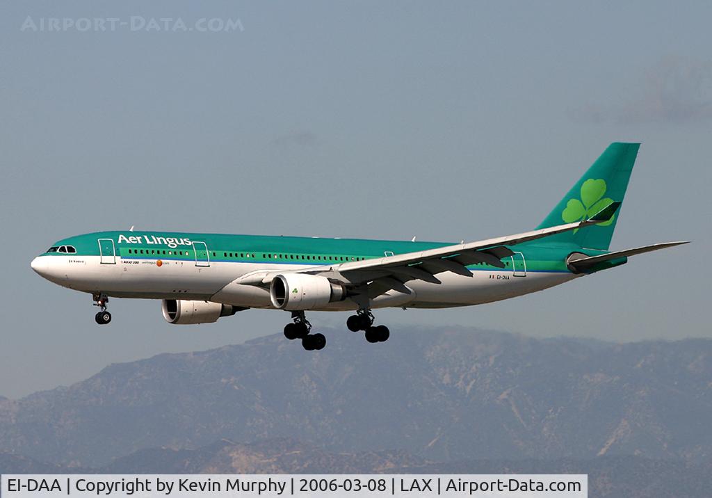 EI-DAA, 2001 Airbus A330-202 C/N 397, Irish beauty coming into L.A.
