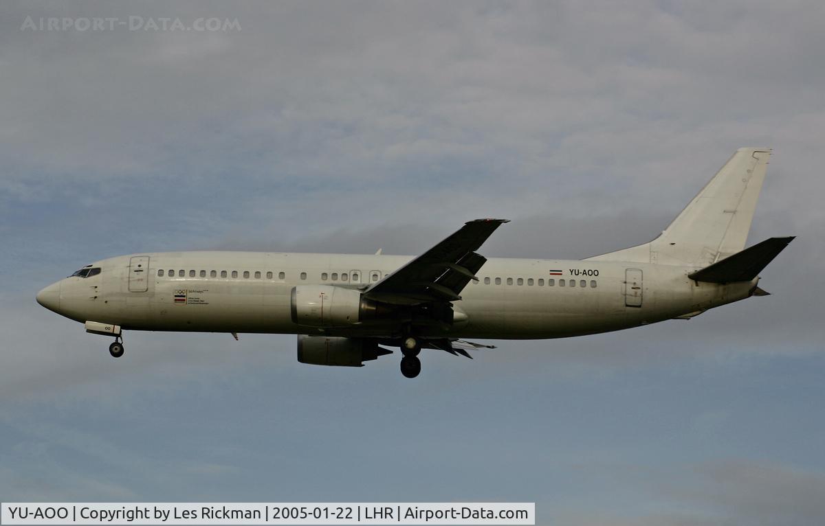 YU-AOO, 1989 Boeing 737-4Q8 C/N 24070, Boeing 737 4Q8