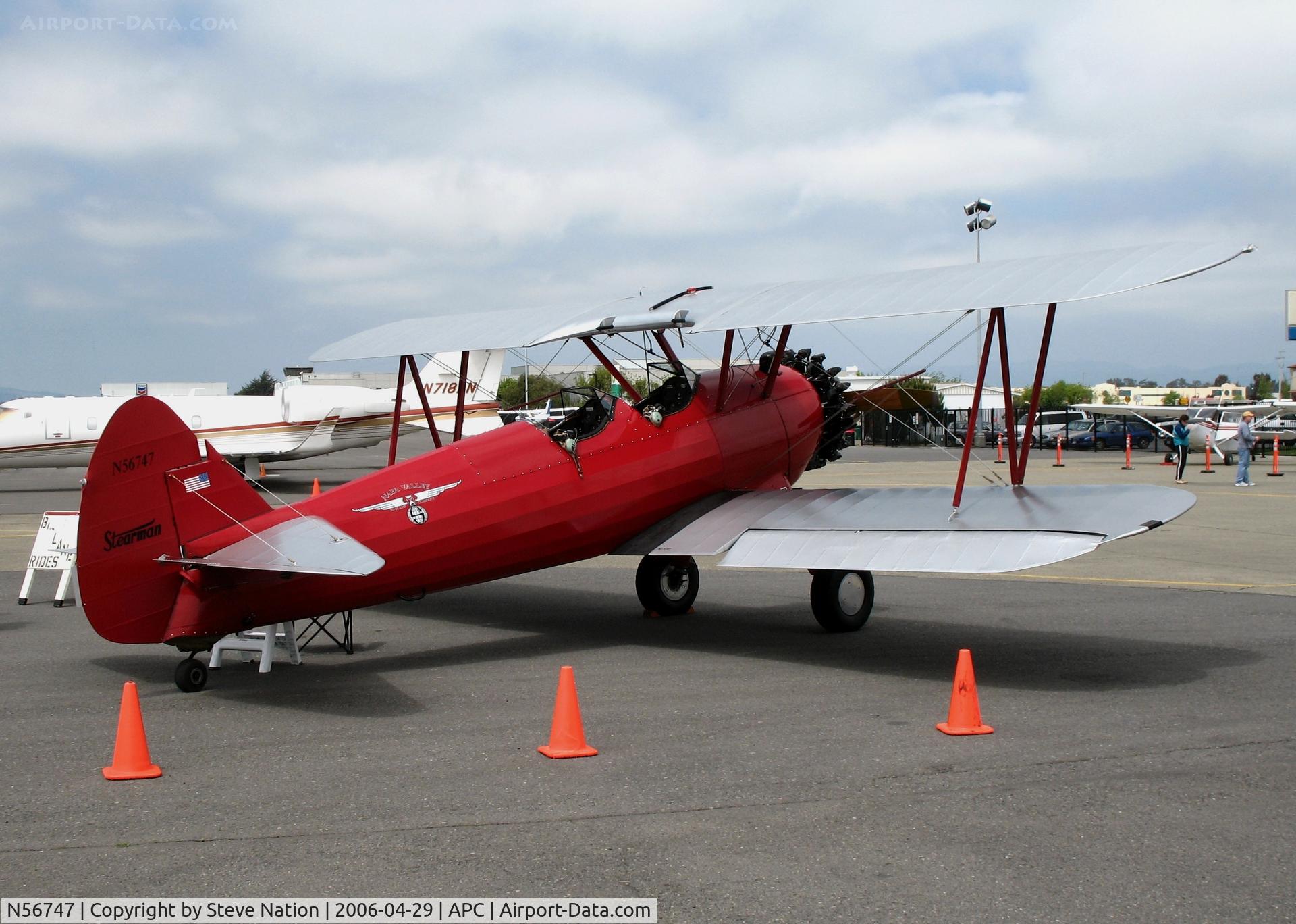 N56747, 1942 Boeing D75N1 C/N 75-4036, Napa Valley Bi-Plane Company 1942 Boeing D75N1 Stearman @ Napa County Airport, CA