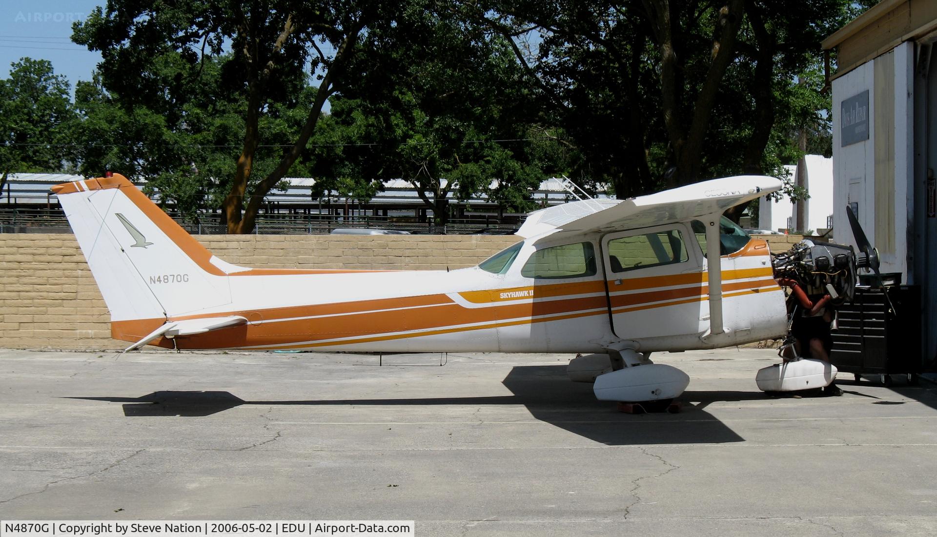 N4870G, 1979 Cessna 172N C/N 17273417, Cal Aggie Flying Farmers 1979 Cessna 172N undergoing maintenance by Davis Air Repair @ University Airport, Davis, CA