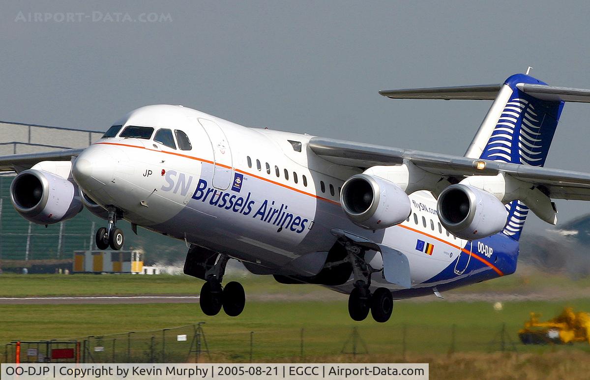 OO-DJP, 1996 British Aerospace Avro 146-RJ85 C/N E.2287, Belgian beauty taking off from 24L.