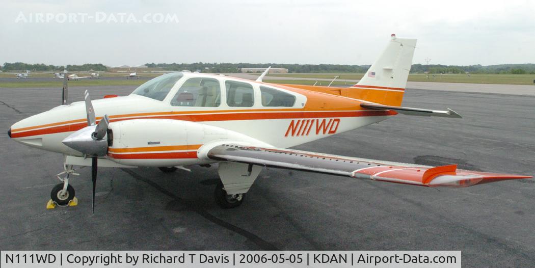 N111WD, 1978 Beech 95-B55 (T42A) Baron C/N TC-2126, 1978 Beech Baron 95-B55 in Danville Va. before Jerry flew it back to Knoxville Tenn.