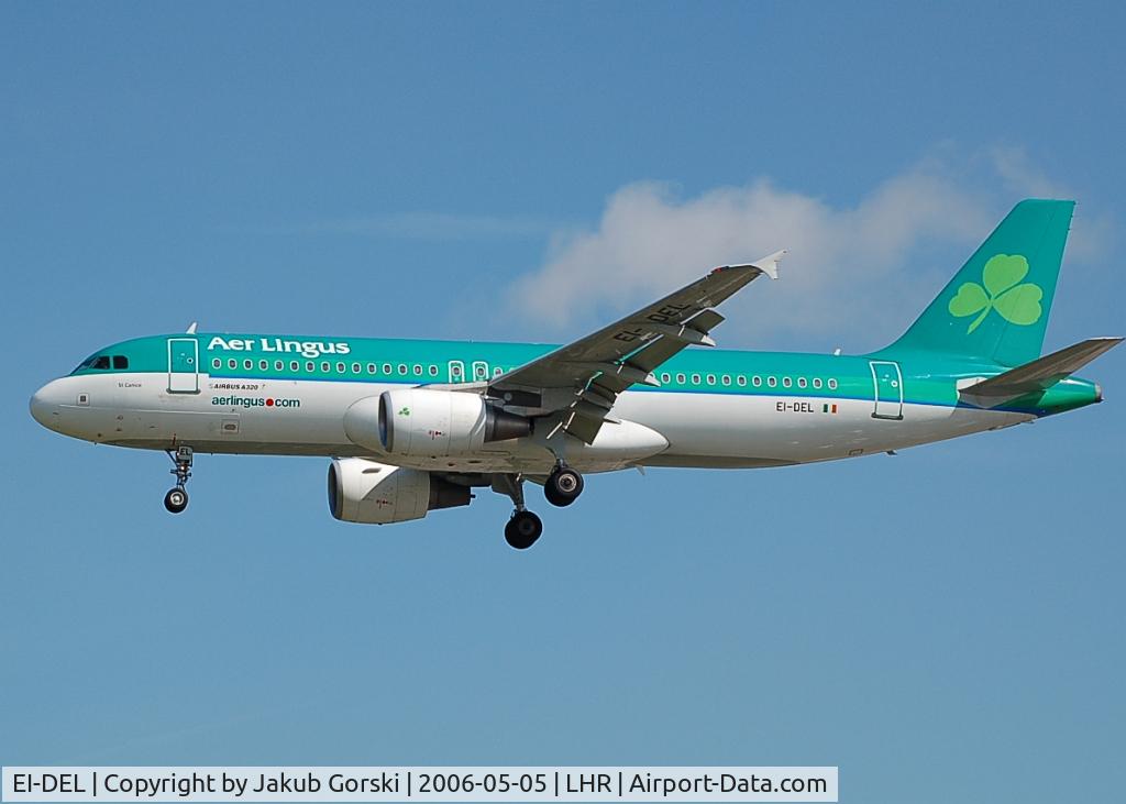 EI-DEL, 2005 Airbus A320-214 C/N 2409, I captured this picture in LHR