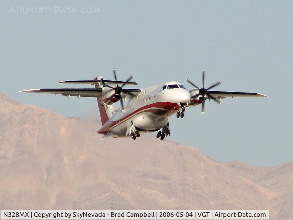 N328MX, 1996 Dornier 328-100 C/N 3071, Vision Air / 1966 Dornier Luftfahrt Gmbh 328-100 - Taking off from RWY 7 / Sunrise Mt. in background